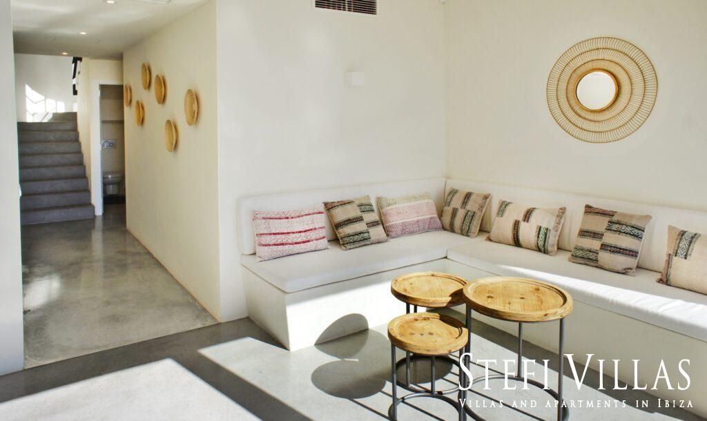 Modern villa with pool on the seafront in Ibiza