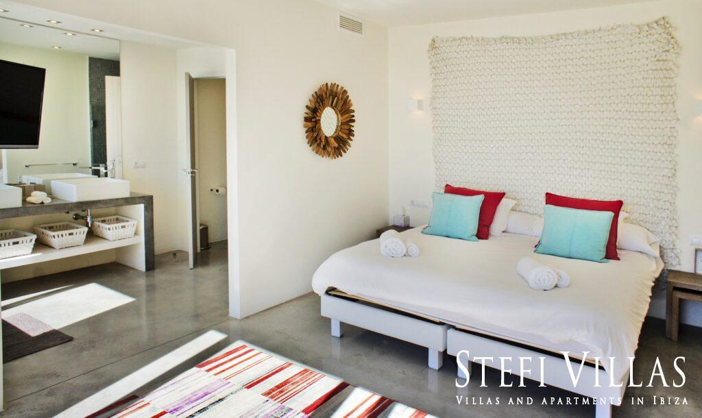 Modern villa with pool on the seafront in Ibiza